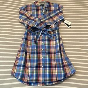 Plaid U.S. Polo Assn. flannel dress (NWT)